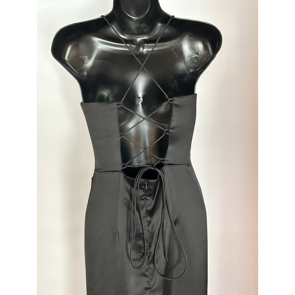 GB Black Corset Strappy Ruched Long Gown Dress Prom Homecoming Junior‎ Size 3 - Picture 16 of 16